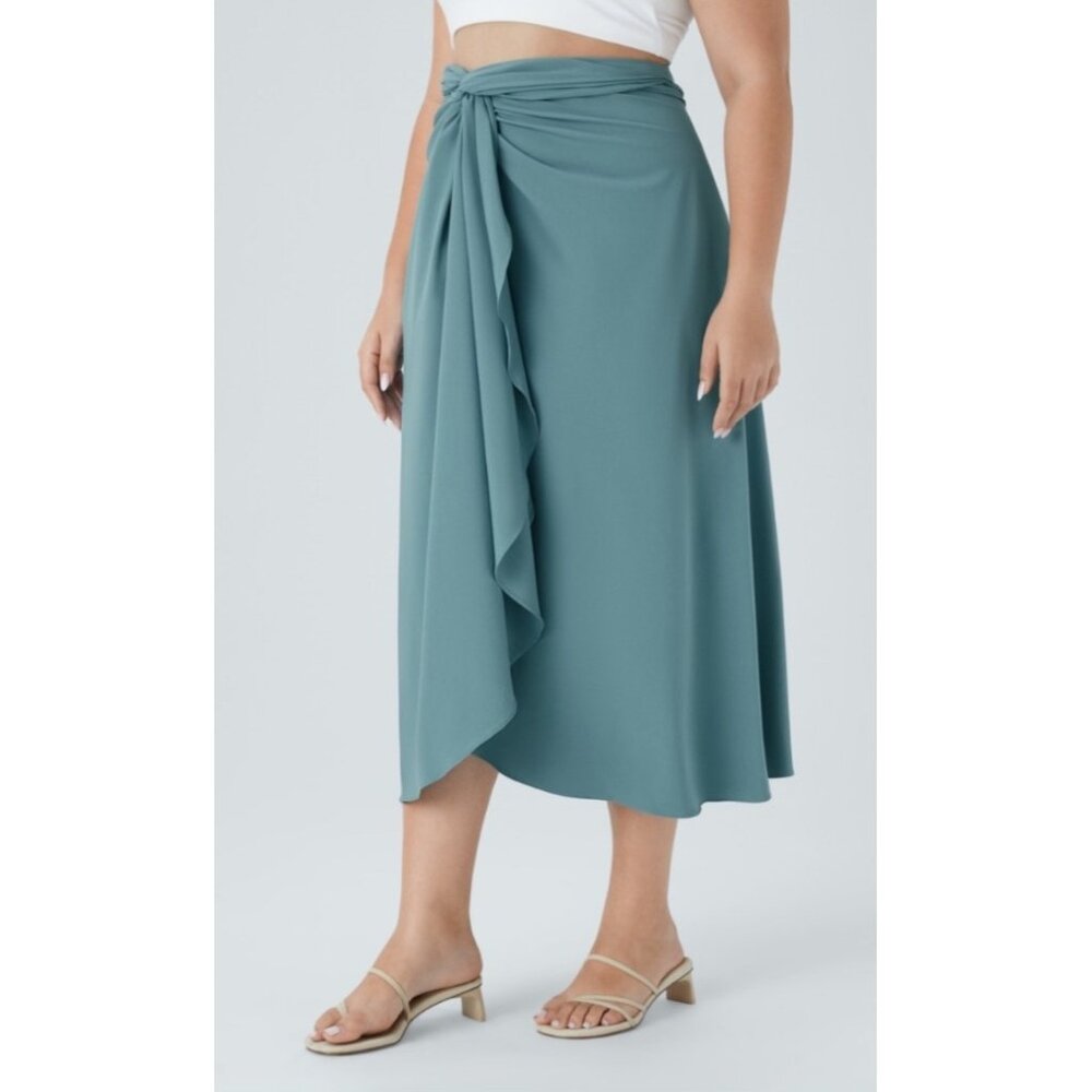 NWT Halara Women's Sz M Breezefu Skirt High Waisted Wrapped Tie Back Quick Dry